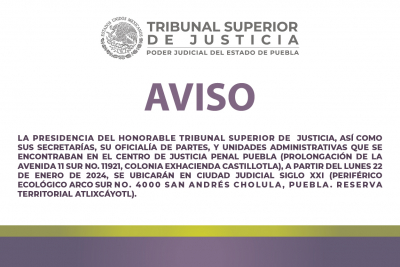 La Presidencia del Honorable Tribunal Superior de Justicia y todo el personal Administrativo serán ubicados en Ciudad Judicial