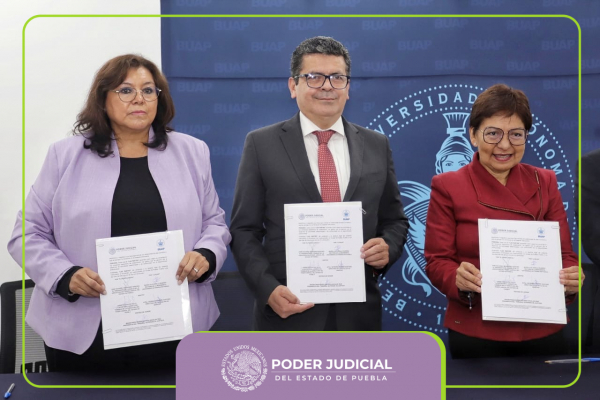 El Poder Judicial de Puebla y la BUAP Fortalecen Alianza para Impulsar la Formación Académica y Profesional.